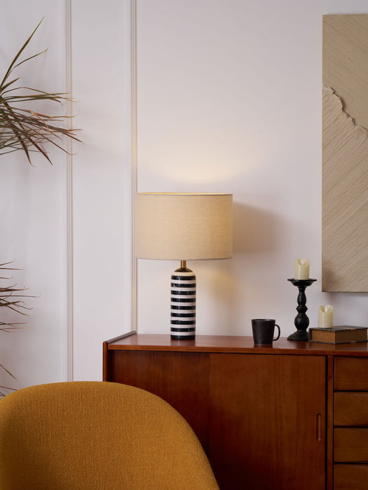 Tuxedo Marble Table Lamp-DWHOME