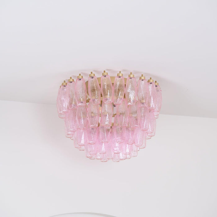 Poliedri Murano Pink Ceiling Light-DWHOME