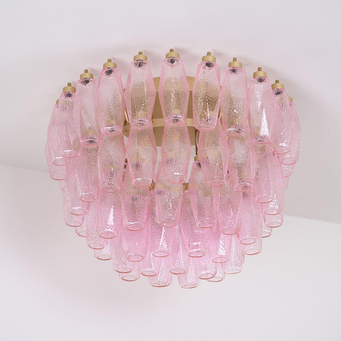 Poliedri Murano Pink Ceiling Light-DWHOME
