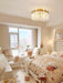Decorative Pattern Glass Round Chandelier - DWHOME