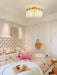Decorative Pattern Glass Round Chandelier - DWHOME