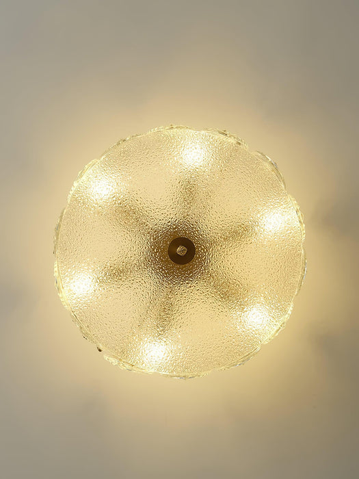 Decorative Pattern Glass Round Chandelier - DWHOME