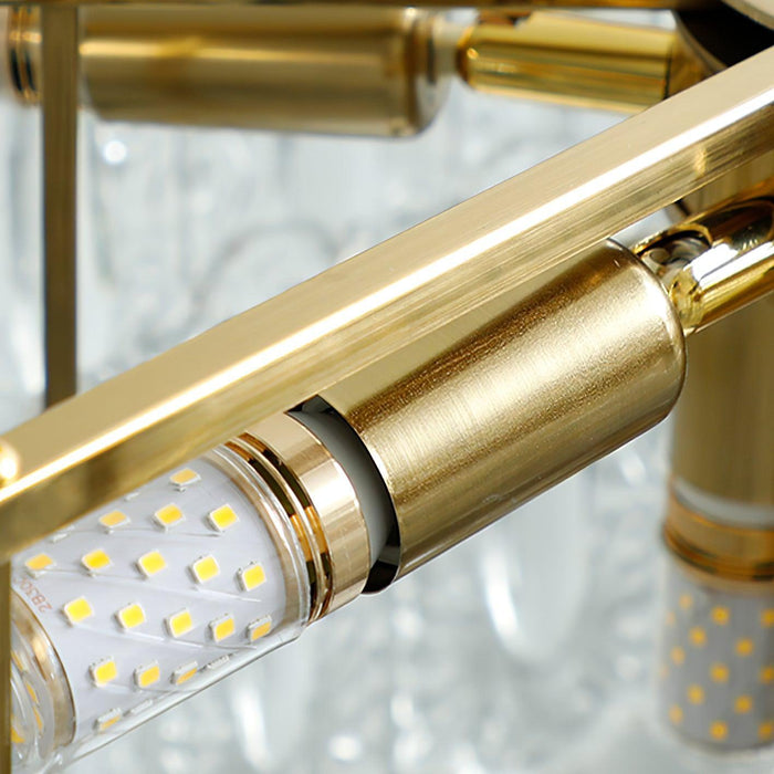 Decorative Pattern Glass Round Chandelier - DWHOME