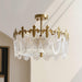 Decorative Pattern Glass Round Chandelier - DWHOME