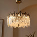 Decorative Pattern Glass Round Chandelier - DWHOME