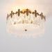 Decorative Pattern Glass Round Chandelier - DWHOME