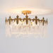 Decorative Pattern Glass Round Chandelier - DWHOME