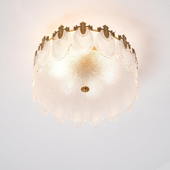Decorative Pattern Glass Round Chandelier - DWHOME