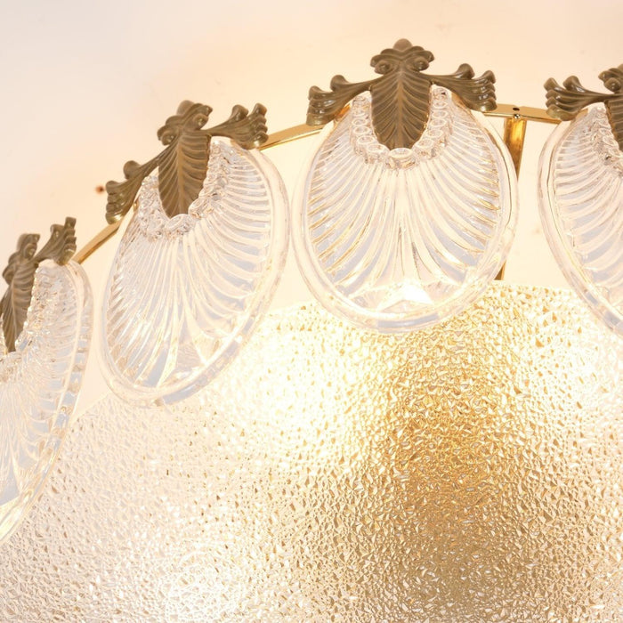 Decorative Pattern Glass Round Chandelier - DWHOME