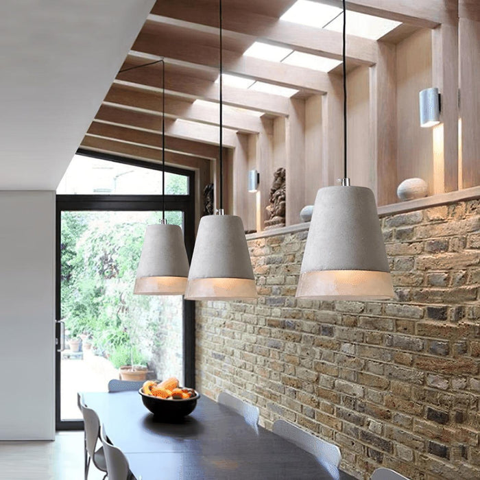 Delia Cement Pendant Light-DWHOME