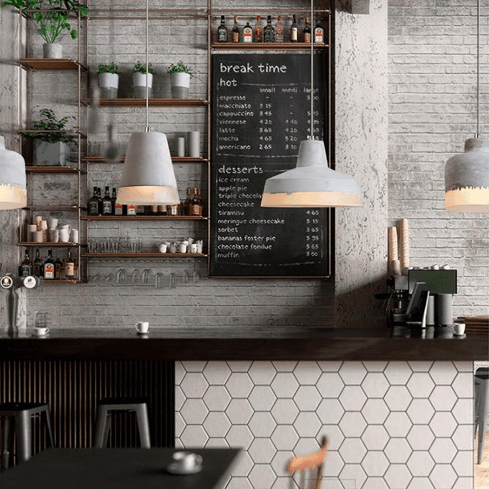Delia Cement Pendant Light-DWHOME