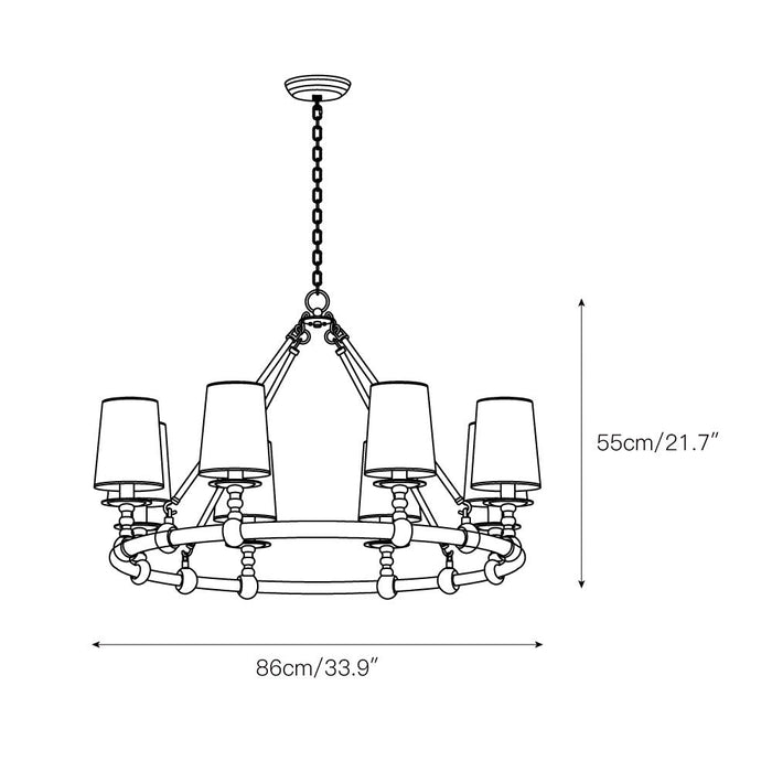 Devon Round Chandelier-DWHOME