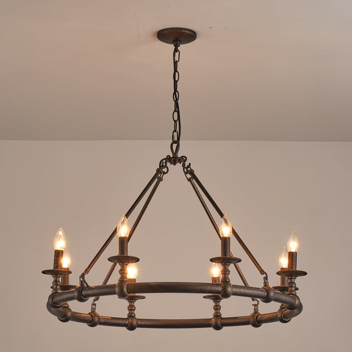 Devon Round Chandelier-DWHOME