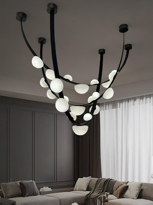 Dew Drops Alabaster Chandelier-DWHOME
