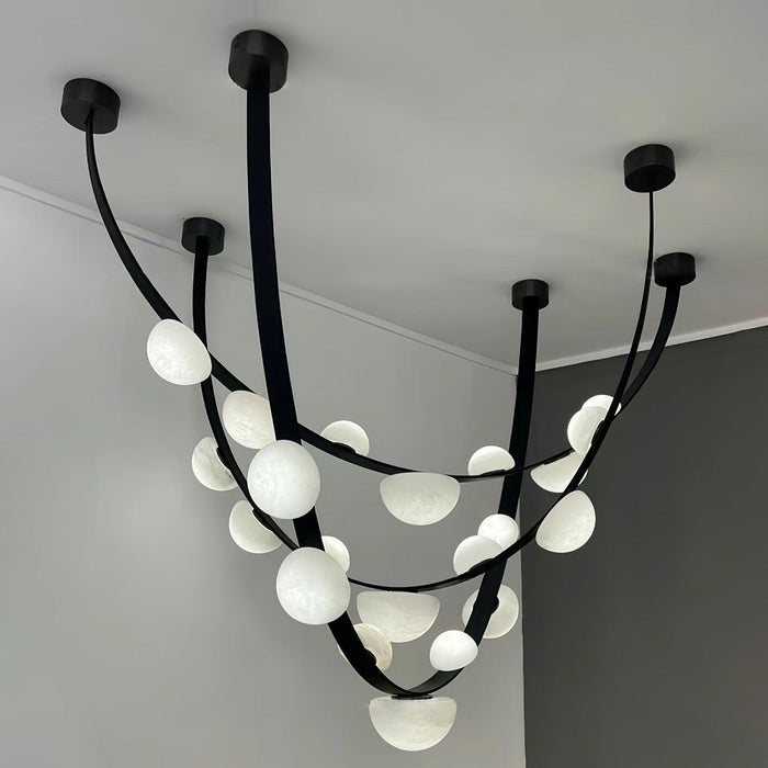 Dew Drops Alabaster Chandelier-DWHOME