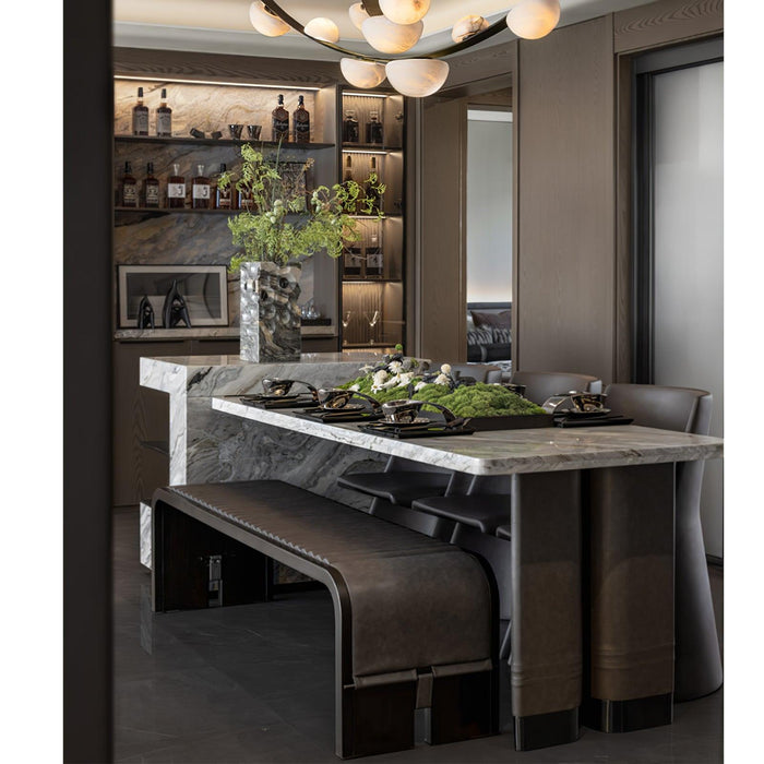 Dew Drops Alabaster Chandelier-DWHOME