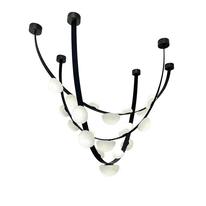 Dew Drops Alabaster Chandelier-DWHOME
