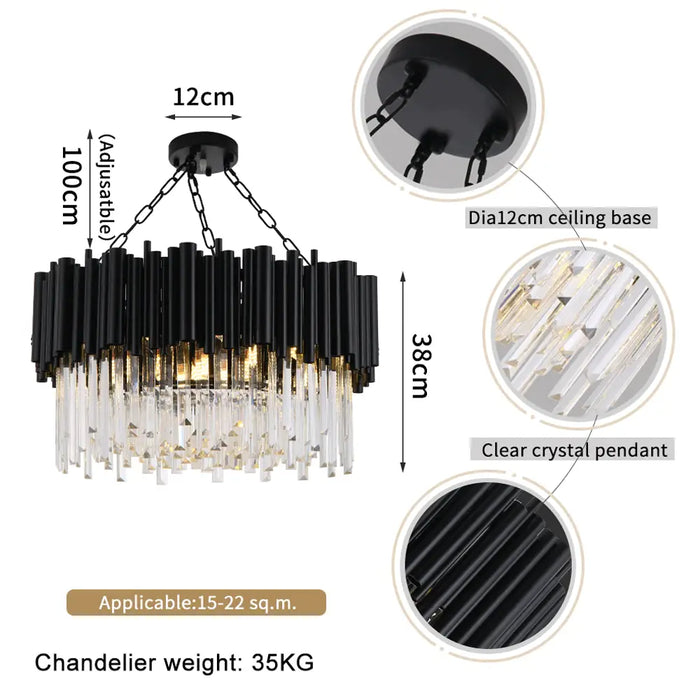 Vigo Crystal Chandelier-DWHOME