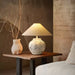 Distressed White Ceramic Table Lamp - Vakkerlight
