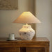 Distressed White Ceramic Table Lamp - Vakkerlight