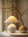 Distressed White Ceramic Table Lamp - Vakkerlight