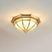 Dome Brass Flush Ceiling Lamp-DWHOME