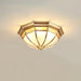 Dome Brass Flush Ceiling Lamp-DWHOME