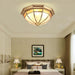 Dome Brass Flush Ceiling Lamp-DWHOME