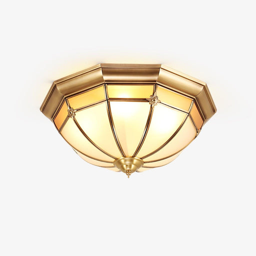 Dome Brass Flush Ceiling Lamp-DWHOME