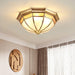 Dome Brass Flush Ceiling Lamp-DWHOME