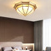 Dome Brass Flush Ceiling Lamp-DWHOME