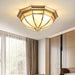 Dome Brass Flush Ceiling Lamp-DWHOME