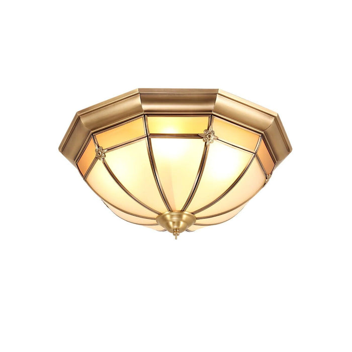 Dome Brass Flush Ceiling Lamp-DWHOME