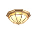 Dome Brass Flush Ceiling Lamp-DWHOME
