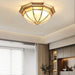 Dome Brass Flush Ceiling Lamp-DWHOME