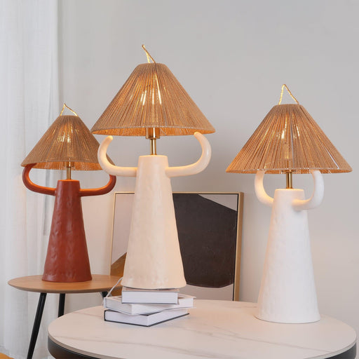 Horns Ceramic Table Lamp - DWHOME