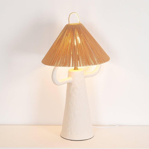 Horns Ceramic Table Lamp-DWHOME