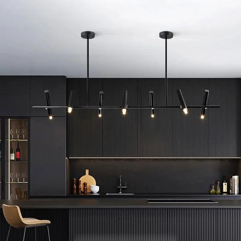 Doreen Modern Black Linear Chandelier | DWHOME