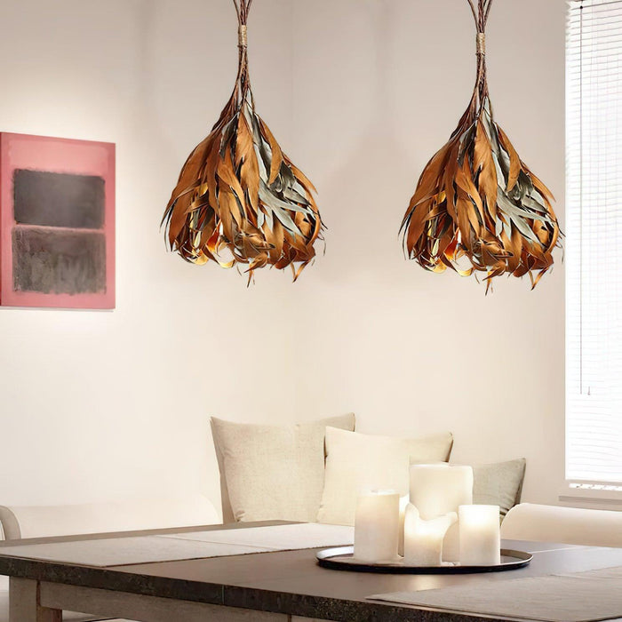 Dried Branch Leaf Pendant Lamp-DWHOME