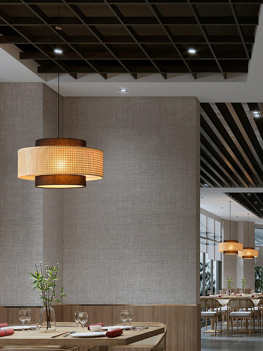 Drum Shade Pendant Light-DWHOME