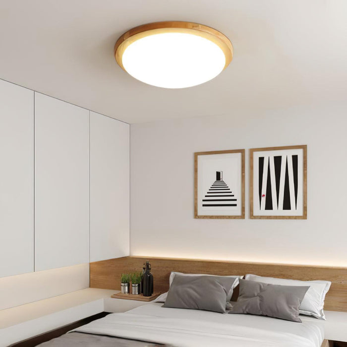 Drum Wood Ceiling Lamp-DWHOME