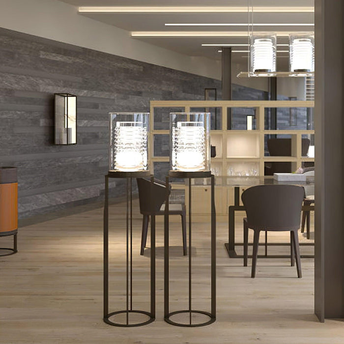 Dual Cylinder Glass Floor Lamp - DWHOME