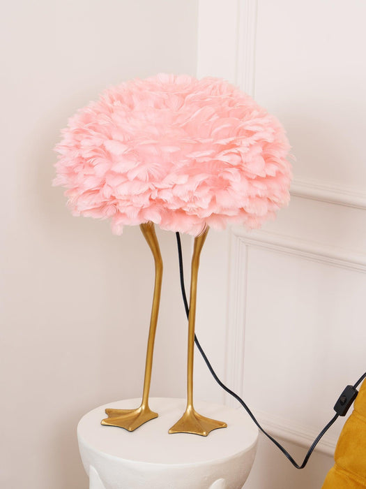 Duck Feet Feather Table Lamp - DWHOME
