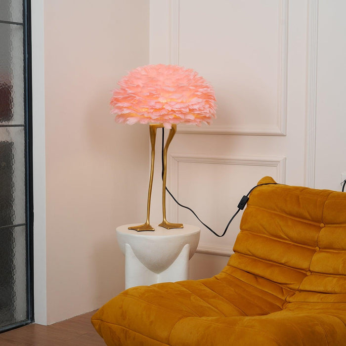 Duck Feet Feather Table Lamp - DWHOME