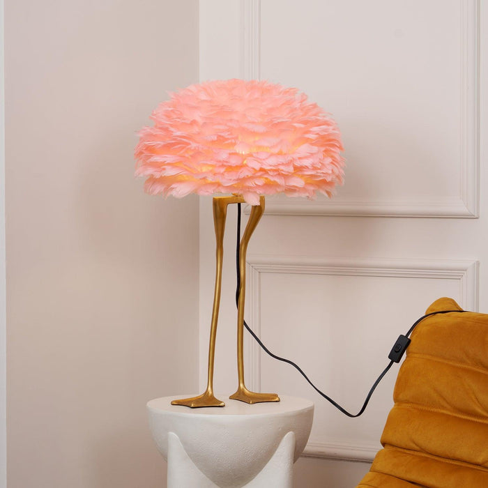 Duck Feet Feather Table Lamp - DWHOME