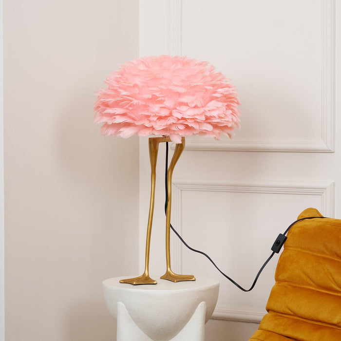 Duck Feet Feather Table Lamp - DWHOME