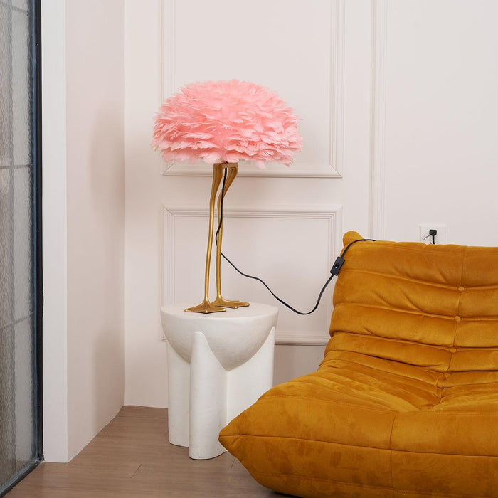 Duck Feet Feather Table Lamp - DWHOME
