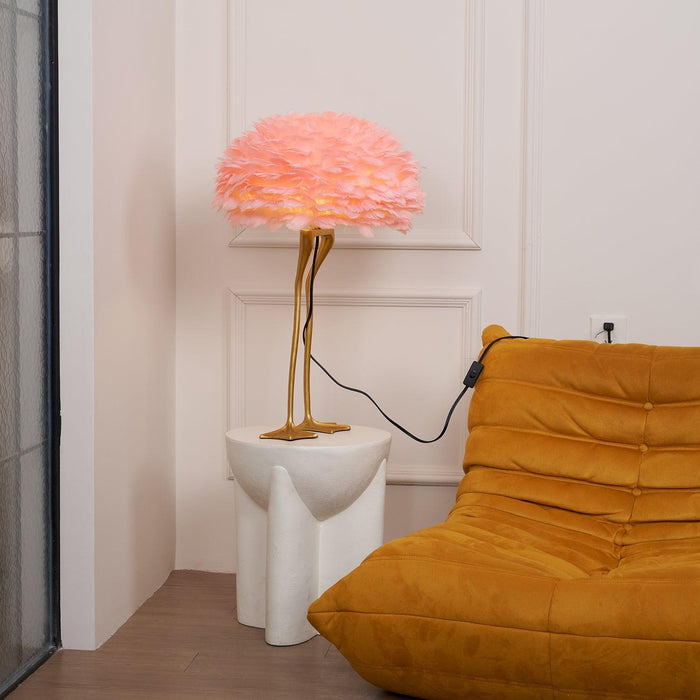 Duck Feet Feather Table Lamp - DWHOME