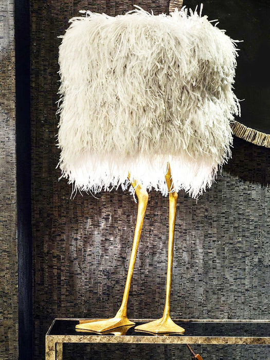 Duck Feet Feather Table Lamp - DWHOME