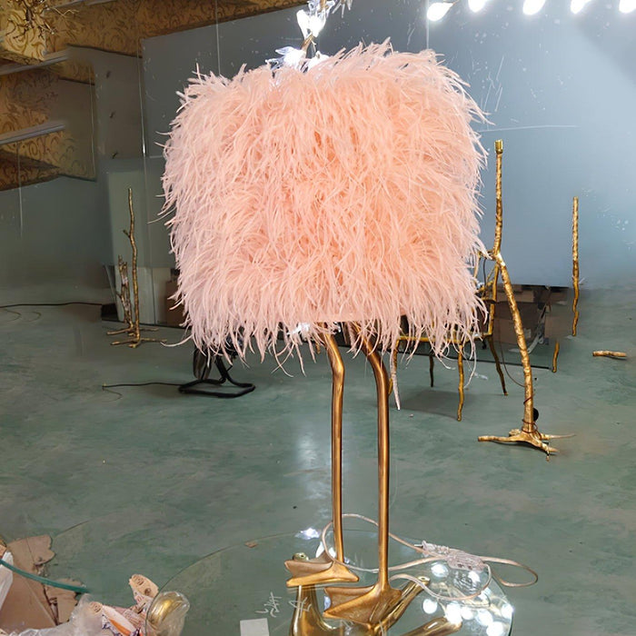 Duck Feet Feather Table Lamp - DWHOME